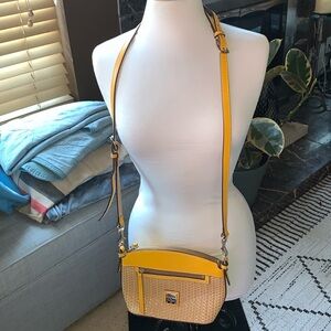 Beautiful Gently Loved Beacon Woven Domed Crossbody by Dooney and Bourke